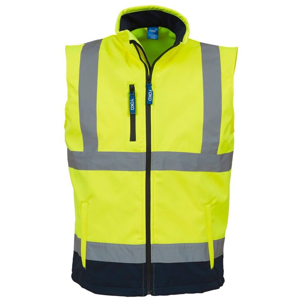 Yoko Mens High-Vis Vest / Yellow/Navy
